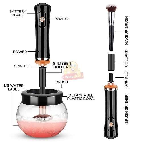 High Quality 2-in-1 Make-up Brush Cleaner & Dryer Set for 8 Different Size Brushes