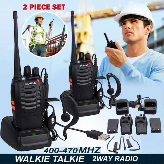 2 X Handheld Hand Radio Set with 16 Channels and lots of Accessories