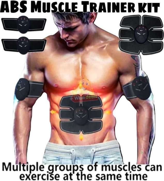 6 Piece EMS Mobile-Gym 6-Pack Smart Electric Pulse Abdominal Muscle Trainer