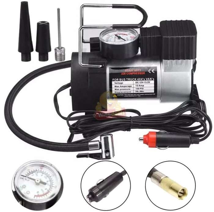 12V 120W Digital Air Compressor with Nozzles