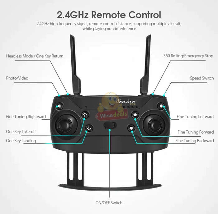 Foldable 998 Pro WIFI Drone with Dual Cameras