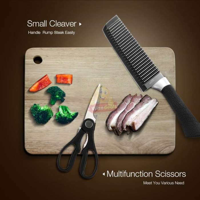 6 Piece Carbon Stainless Steel Knife Set, Perfect for slicing, Chopping, Carving... START R1 ONLY