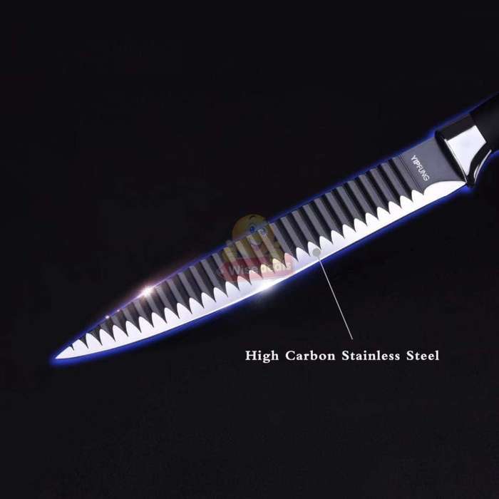 6 Piece Carbon Stainless Steel Knife Set, Perfect for slicing, Chopping, Carving... START R1 ONLY