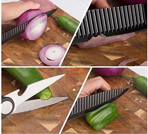6 Piece Carbon Stainless Steel Knife Set, Perfect for slicing, Chopping, Carving... START R1 ONLY