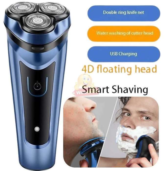Electric Rechargeable Wet and Dry Shaver, Cordless, 4-Direction Flexible Head