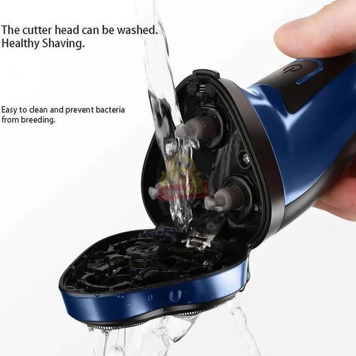 Electric Rechargeable Wet and Dry Shaver, Cordless, 4-Direction Flexible Head