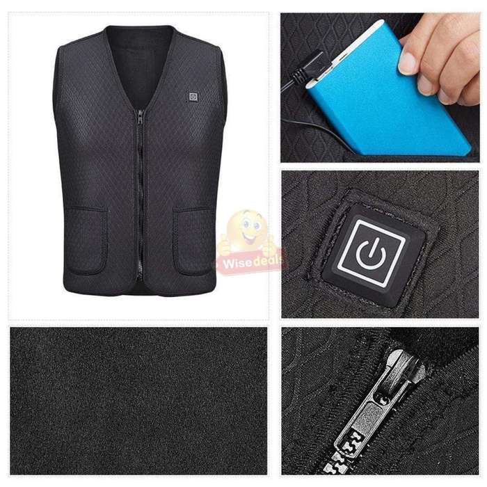 Unisex Electric USB Heated Vest, Temperature Control, High Quality, ONLY LARGE