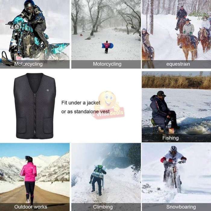 Unisex Electric USB Heated Vest, Temperature Control, High Quality, ONLY LARGE