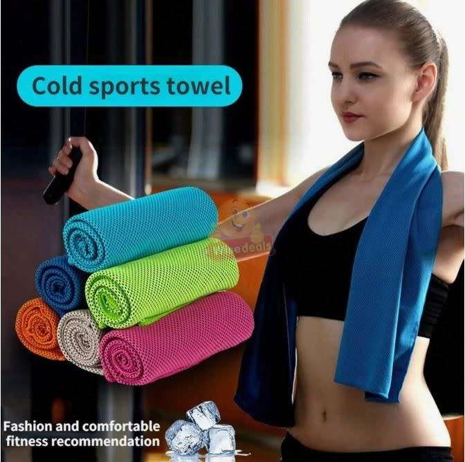 Instant Cooling Towel, Simply just Wet it, Wing it and Snap it and it will get Cooler -START R1 ONLY