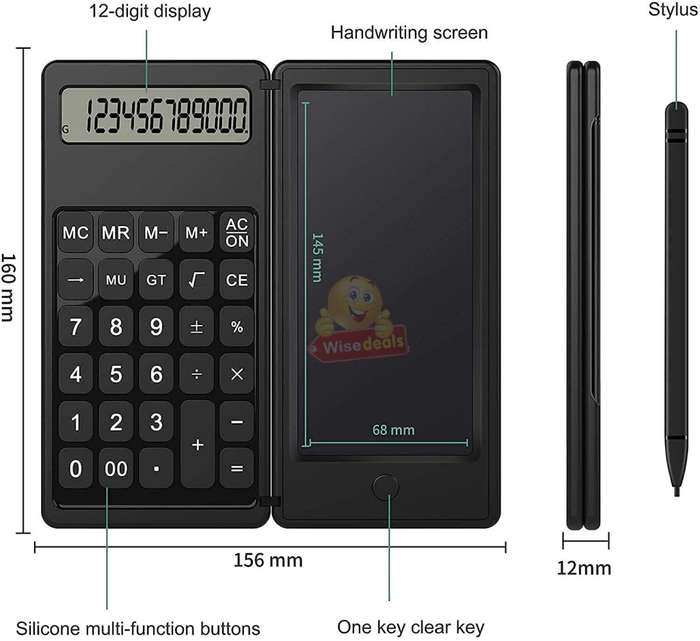 LCD Tablet Calculator, One-key Clear, Digital High-definition Display
