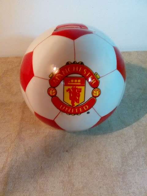 Official Manchester United Hand Painted Savings Bank in Ball Shape