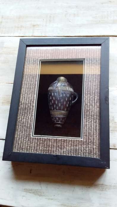 Replica of Ancient Vessel in Wall Hanging Box Frame & Glass
