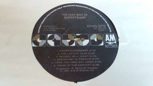 The Very Best of Supertramp Vinyl LP 1991