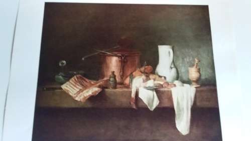 Kitchen Still Life - Jean Chardin (1699 - 1779) Plate