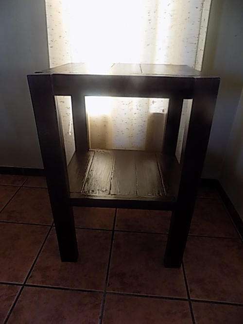Sturdy & Solid Dark Brown Pine Stand for Multiple Uses