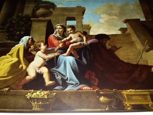 Holy Family on Steps - Nicolas Poussin 1594 - 1665 Plate