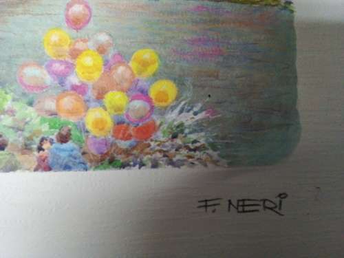 Unframed Painting by Italian Artist F. Neri