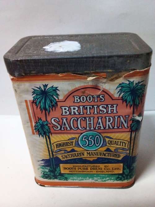 Very Old Boots British Saccharin Tin with Content