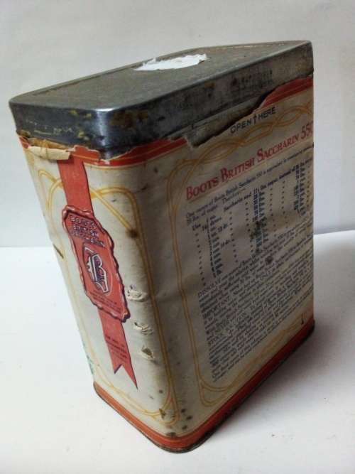 Very Old Boots British Saccharin Tin with Content