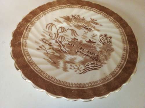 Vintage Shades of Brown Oriental Plate