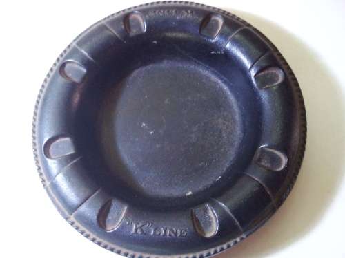 1965 `K` Line Ship Solid Metal Ashtray with Inscription