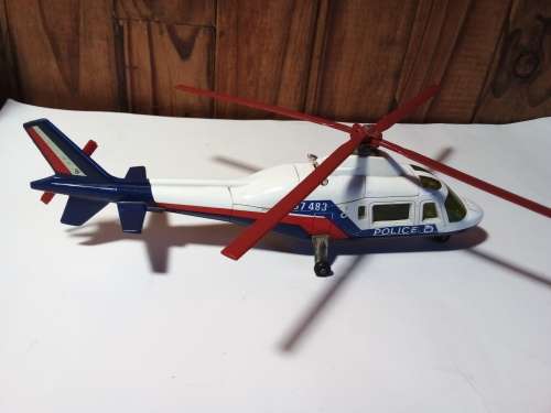 Old Majorette Die Cast Police Helicopter