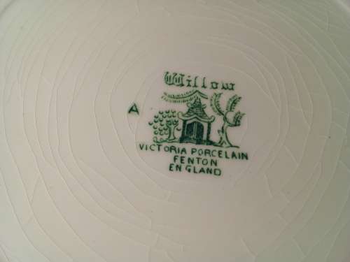 Vintage Victoria `Willow` Green Plate
