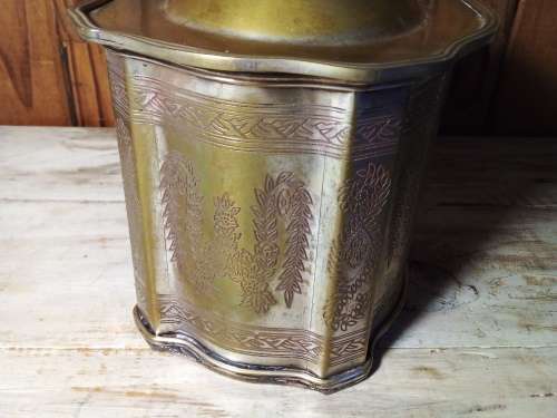 Vintage Silver Plate Tea Caddy?