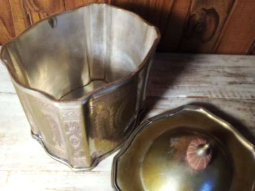 Vintage Silver Plate Tea Caddy?