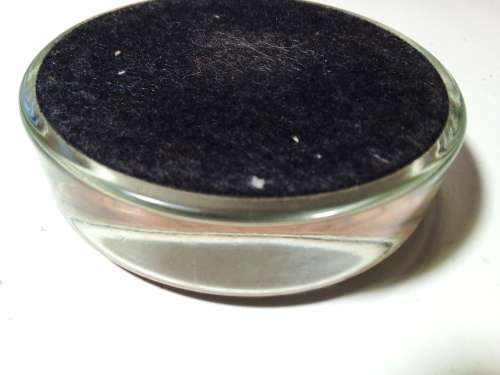 Vintage Solid Glass Paperweight with Image of Castle