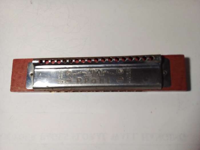 Vintage Wood & Metal Mouth Organ - Made in Germany