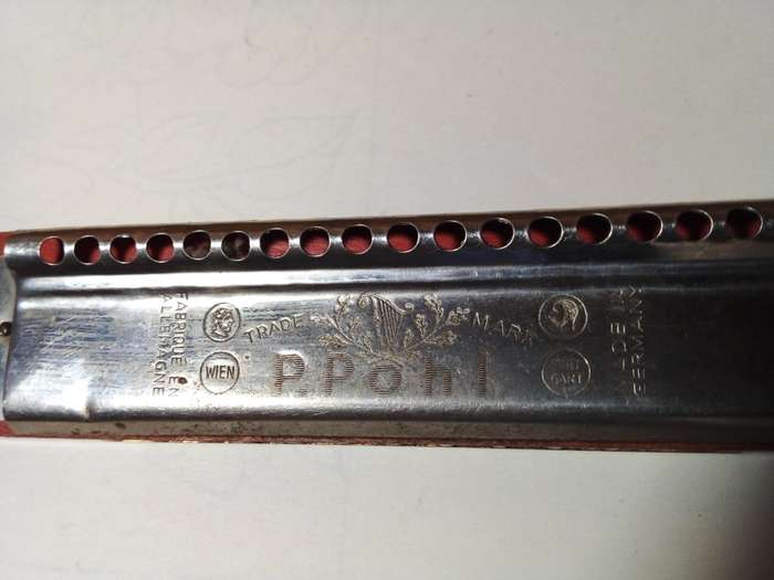 Vintage Wood & Metal Mouth Organ - Made in Germany