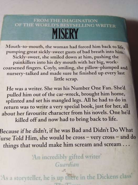 Misery - Stephen King Fiction Novel
