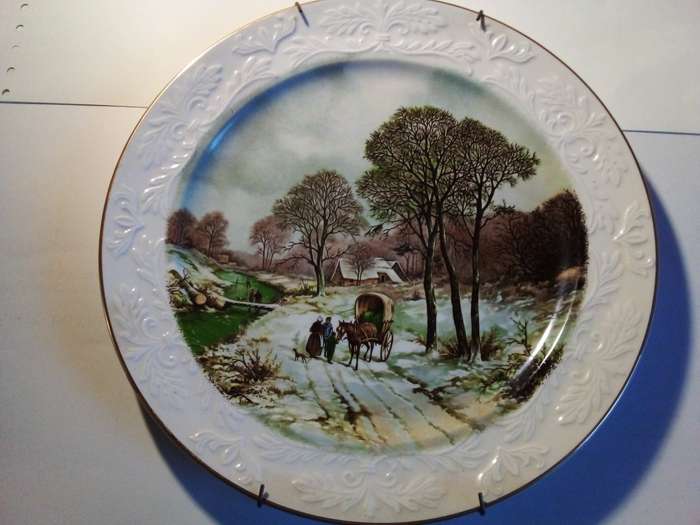 Wood & Sons `Landscape in Winter` Plate (SP002)