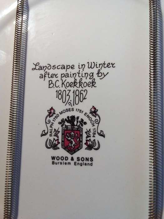 Wood & Sons `Landscape in Winter` Plate (SP002)