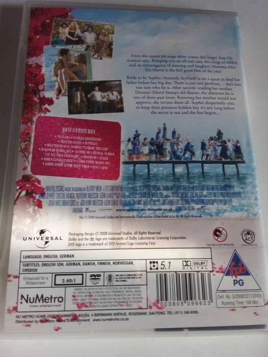 Mamma Mia The Movie DVD