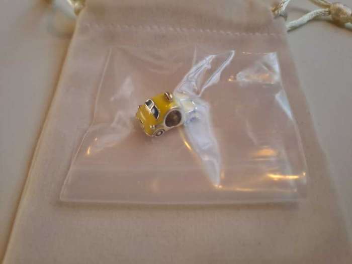 925 Silver Yellow Cab Bracelet Charm