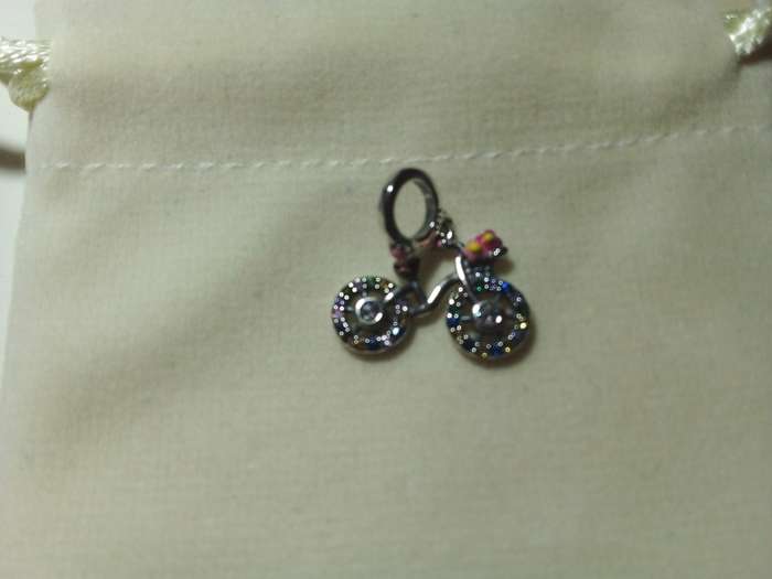9.25 Silver Flower Bicycle Bracelet Charm