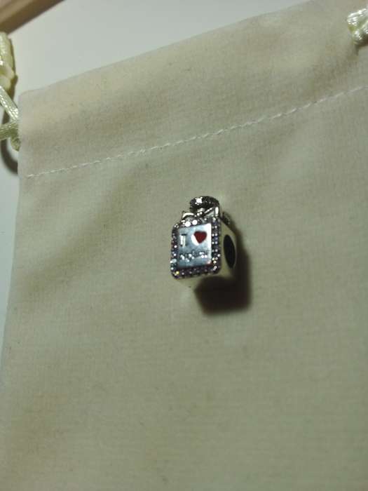 925 Silver `I Love Perfume` Bracelet Charm