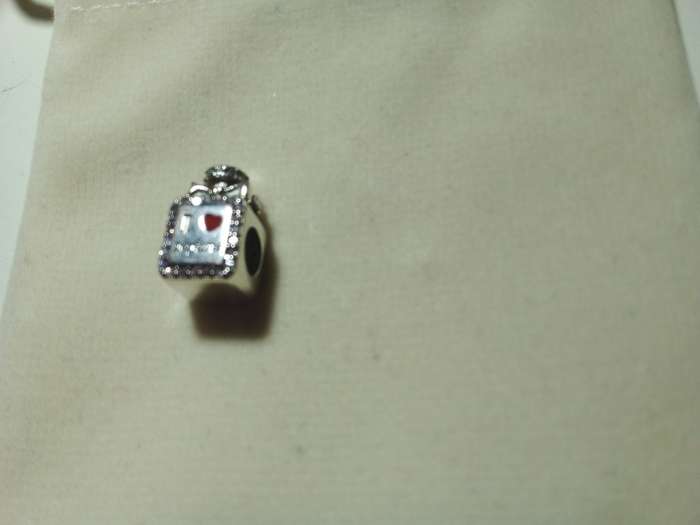 925 Silver `I Love Perfume` Bracelet Charm