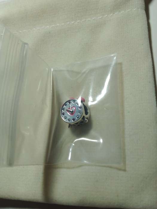 925 Silver `Time to Sleep` Alarm Clock Bracelet Charm