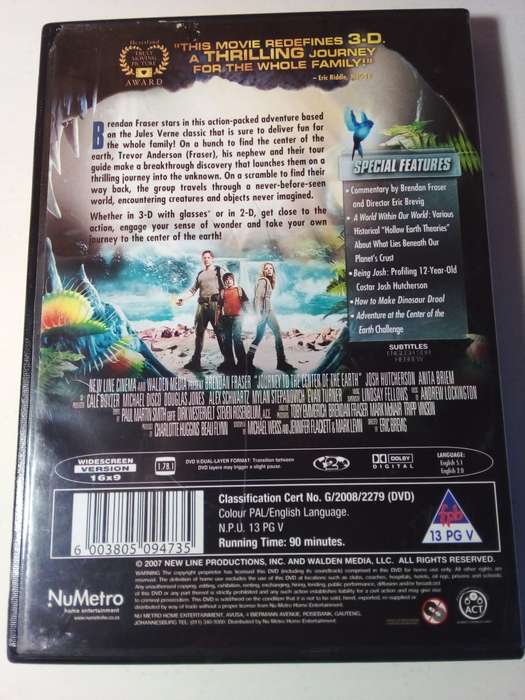 Journey To The Center Of The Earth DVD Movie