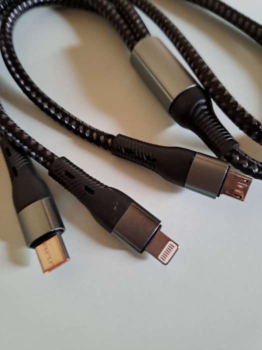 Charging Cable USB plus 3 Different Connector  Black