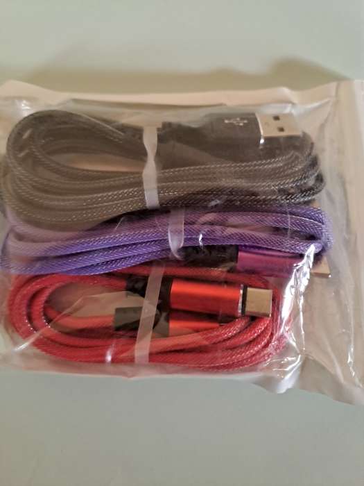 Set of 3 Different Colour's Charging Cables 1 Meter each