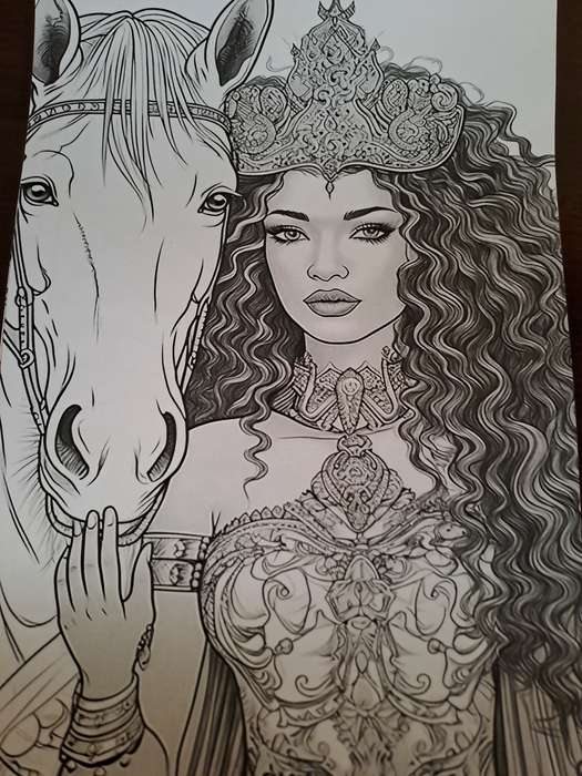 Adult Colouring book A colouring book for the Princess Spiral Pages