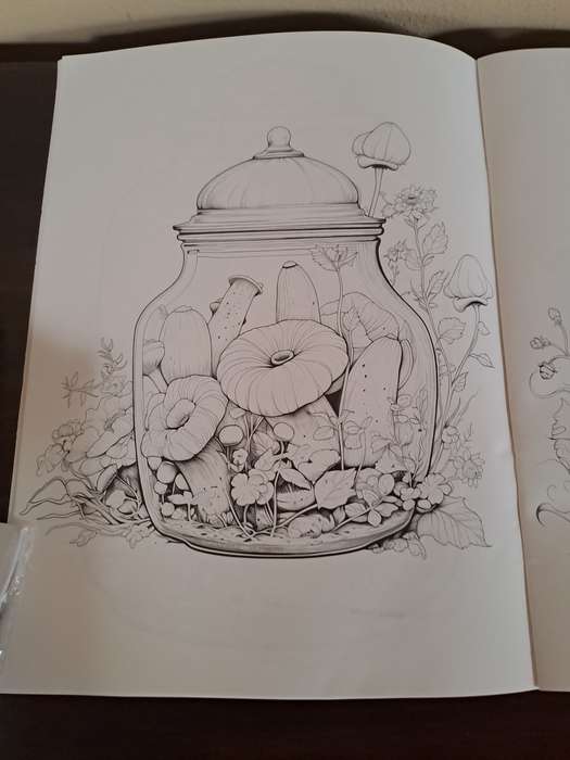 Adult Colouring book Flower World