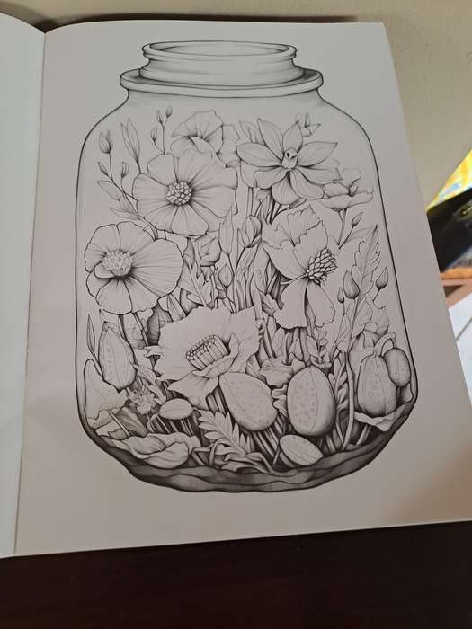Adult Colouring book Flower World