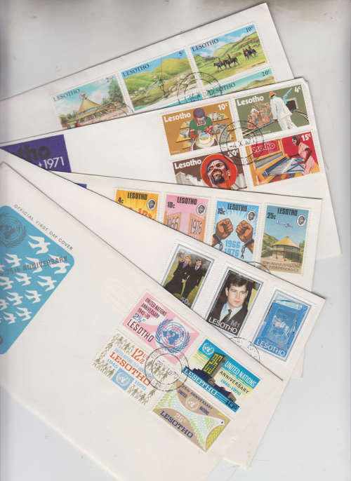 Lesotho five nice FDC