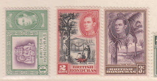 Commonwealth KGV1 selection lightly hinged mint on three scans