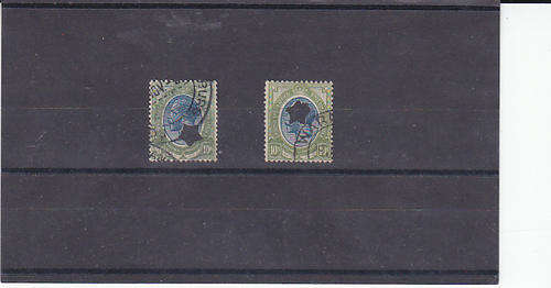 South Africa KGV 10/- two postally used but perfined.